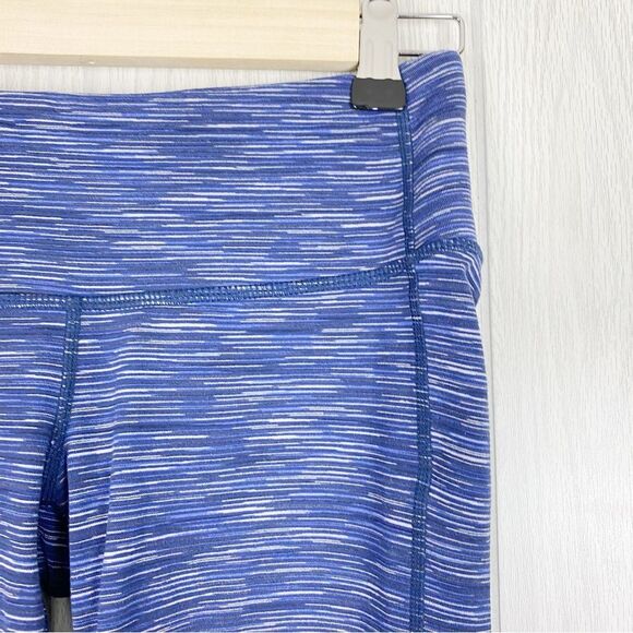 Athleta | Blue Striped Chaturanga Energy Capri Leggings Size XS - Picture 3 of 9